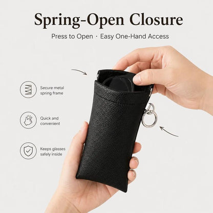 LAST DAY BUY 1 GET 1 FREE🎁-Soft PU Leather Sunglasses Pouch Elastic Opening Eyeglasses Bag