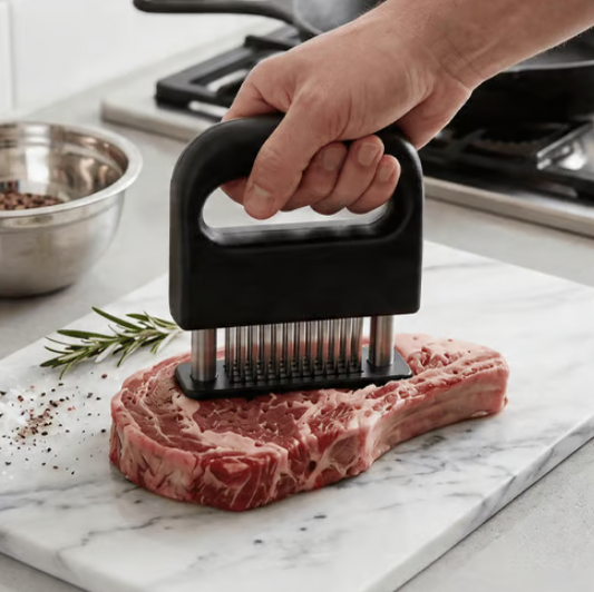🎁 50% OFF + FREE Storage Box included!🥩 Professional Meat Tenderizer | Spring-loaded Design