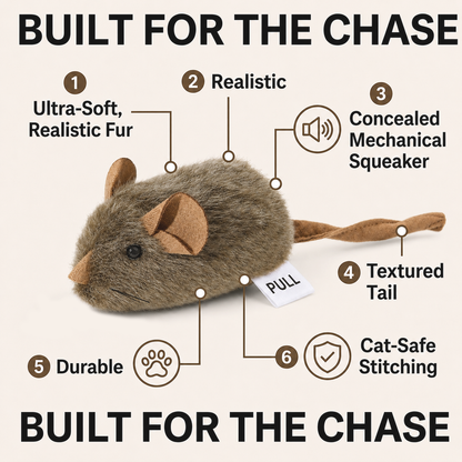 🎁LAST DAY SALE ! 50% OFF—Say Goodbye to Boredom: The Wind-Up Mouse That Drives Cats Wild! 🐭💥