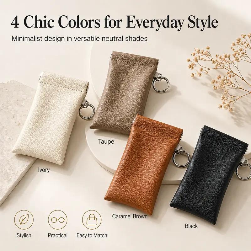 LAST DAY BUY 1 GET 1 FREE🎁-Soft PU Leather Sunglasses Pouch Elastic Opening Eyeglasses Bag